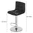 Scaun de bucatarie/bar, Artool, Prot, rotativ, catifea neagra, picior metal negru, 41x44x87.5-108 cm