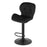 Scaun de bucatarie/bar, Artool, West, rotativ, catifea neagra, picior metal negru, 46x48.5x90-111 cm