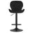 Scaun de bucatarie/bar, Artool, West, rotativ, catifea neagra, picior metal negru, 46x48.5x90-111 cm