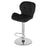 Scaun de bucatarie/bar, Artool, West, rotativ, catifea neagra, picior metal argintiu, 46x48.5x90-111 cm