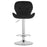 Scaun de bucatarie/bar, Artool, West, rotativ, catifea neagra, picior metal argintiu, 46x48.5x90-111 cm