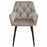 Scaun stil fotoliu bucatarie/living, Artool, York, catifea bej inchis, picioare metal negru, 56x62x83.5 cm