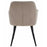Scaun stil fotoliu bucatarie/living, Artool, York, catifea bej inchis, picioare metal negru, 56x62x83.5 cm