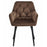 Scaun stil fotoliu bucatarie/living, Artool, York, catifea maro, picioare metal negru, 56x62x83.5 cm