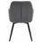 Scaun stil fotoliu bucatarie/living, Artool, York, rotativ, catifea gri inchis, picioare metal negru, 56x61x84 cm