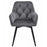 Scaun stil fotoliu bucatarie/living, Artool, York, rotativ, catifea gri inchis, picioare metal negru, 56x61x84 cm