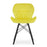 Scaun stil scandinav, Artool, Lago Velvet, catifea galbena, picioare lemn negru, 47x52x73.5 cm