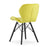 Scaun stil scandinav, Artool, Lago Velvet, catifea galbena, picioare lemn negru, 47x52x73.5 cm