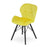 Scaun stil scandinav, Artool, Lago Velvet, catifea galbena, picioare lemn negru, 47x52x73.5 cm