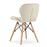 Set 4 scaune stil scandinav, Artool, Lago, catifea bej, picioare lemn natur, 47x52x74 cm