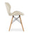 Set 4 scaune stil scandinav, Artool, Lago, catifea bej, picioare lemn natur, 47x52x74 cm