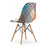 Scaun bucatarie/living, Artool, Seul, textil multicolor, picioare lemn natur, 46.5x56.5x82.5 cm