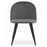 Scaun bucatarie/living, Artool, Bello, catifea gri, picioare metal negru, 46x42.5x76.5 cm