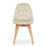 Set 4 scaune bucatarie/living, Artool, Bora, catifea bej, picioare lemn natur, 44.5x54x81.5 cm