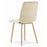 Set 4 scaune bucatarie/living, Artool, Lava, catifea bej deschis, picioare metal natur, 45x55x86 cm