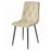Set 4 scaune bucatarie/living, Artool, Libra, catifea bej, picioare metal negru, 44x40x88.5 cm
