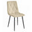 Set 4 scaune bucatarie/living, Artool, Libra, catifea bej, picioare metal negru, 44x40x88.5 cm