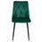 Set 4 scaune bucatarie/living, Artool, Libra, catifea verde, picioare metal negru, 44x40x88.5 cm
