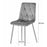Set 4 scaune bucatarie/living, Artool, Libra, catifea maro, picioare metal natur, 45x54x86.5 cm