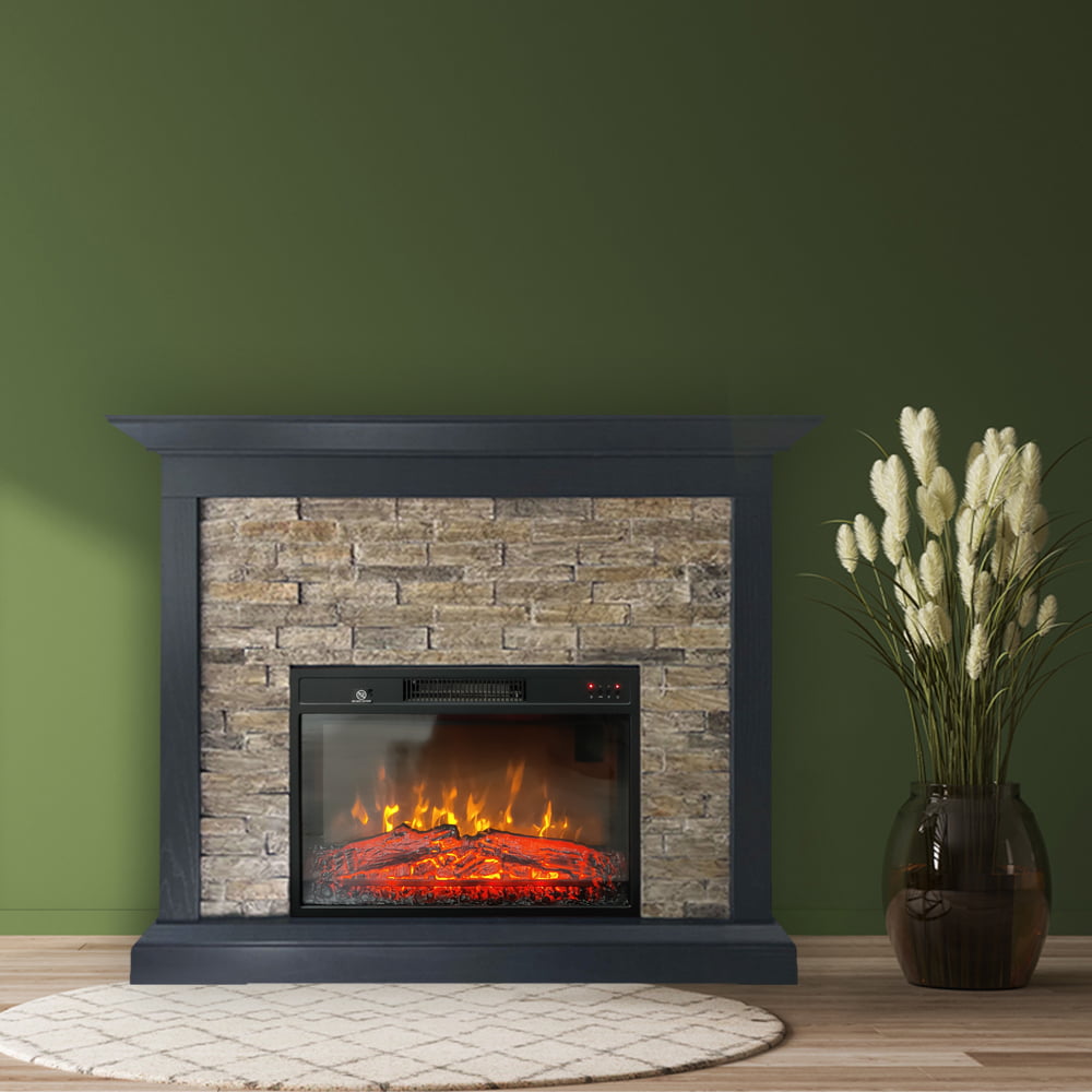 Semineu electric 3D CHALET Stone, cu sunet, 3 culori, Wi-Fi cu APP internet, L115xH96cm