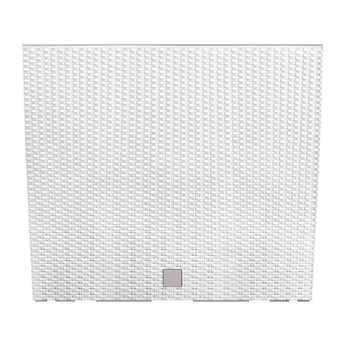 Set 2 jardiniere decorative, imitatie ratan, alb, 58x18x49.8 cm, Rato Case