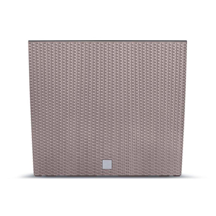 Set 2 jardiniere decorative, imitatie ratan, cafeniu, 58x18x49.8 cm, Rato Case