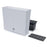 Set 2 jardiniere decorative, imitatie ratan, alb, 58x18x49.8 cm, Rato Case