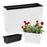 Set 2 jardiniere decorative, imitatie ratan, alb, 58x18x49.8 cm, Rato Case
