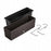 Set 3 jardiniere cu suport metalic, imitatie ratan, maro, 58x18x19.5 cm, Rato Case W