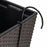 Set 3 jardiniere cu suport metalic, imitatie ratan, maro, 58x18x19.5 cm, Rato Case W