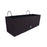 Set 3 jardiniere cu suport metalic, imitatie ratan, maro, 58x18x19.5 cm, Rato Case W