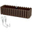 Set 3 jardiniere decorative cu suport metalic, sistem irigare, maro, 58x18x16.2 cm, Boardee Fencycase W