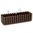 Set 3 jardiniere decorative cu suport metalic, sistem irigare, maro, 58x18x16.2 cm, Boardee Fencycase W