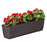 Set 4 jardiniere decorative cu suport metalic, Prosperplast, imitatie ratan, maro, 49.2x17.2x17.4 cm