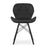 Set 4 scaune bucatarie/living, Artool, Lago, piele ecologica neagra, picioare lemn negru, 47.5x52x74 cm