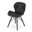 Set 4 scaune bucatarie/living, Artool, Lago, piele ecologica neagra, picioare lemn negru, 47.5x52x74 cm