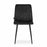 Set 4 scaune bucatarie/living, Artool, Lava, catifea neagra, picioare metal negru, 43x51x90 cm