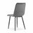Set 4 scaune bucatarie/living, Artool, Lava, catifea gri, picioare metal negru, 43x51x90 cm