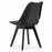 Set 4 scaune bucatarie/living, Artool, Mark, PP negru, picioare negre, 49x55.5x82.5 cm