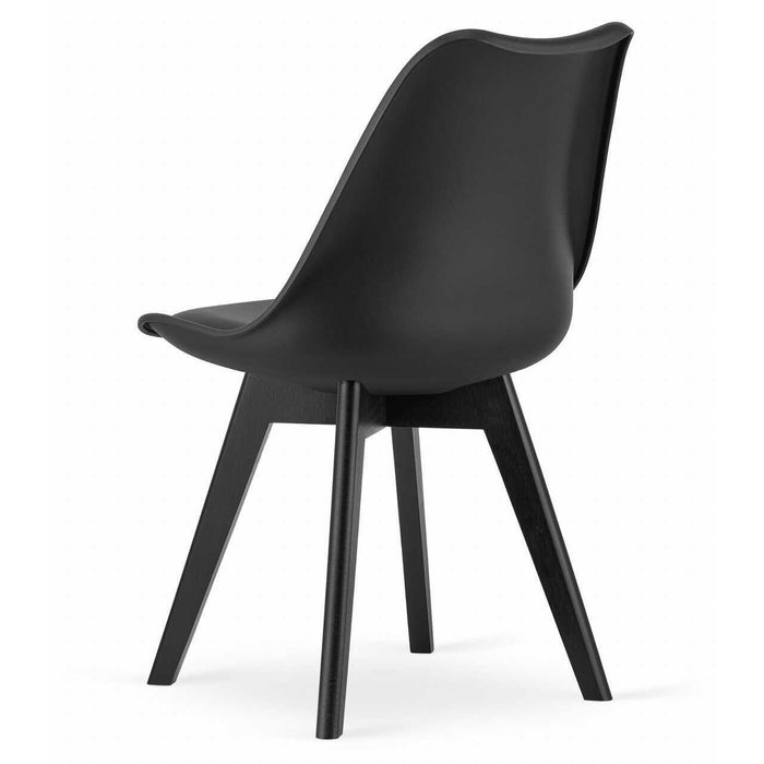 Set 4 scaune bucatarie/living, Artool, Mark, PP negru, picioare negre, 49x55.5x82.5 cm