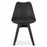 Set 4 scaune bucatarie/living, Artool, Mark, PP negru, picioare negre, 49x55.5x82.5 cm
