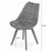 Set 4 scaune bucatarie/living, Artool, Mark, PP negru, picioare negre, 49x55.5x82.5 cm