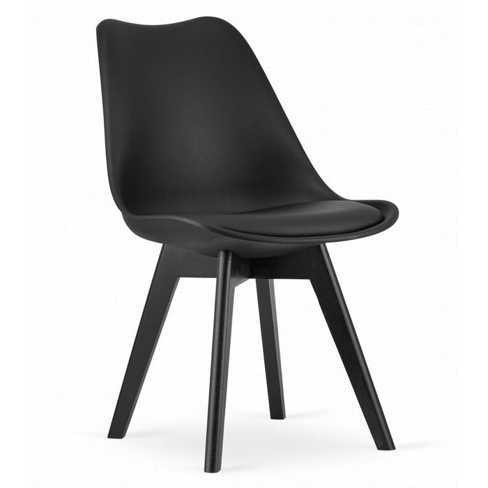 Set 4 scaune bucatarie/living, Artool, Mark, PP negru, picioare negre, 49x55.5x82.5 cm