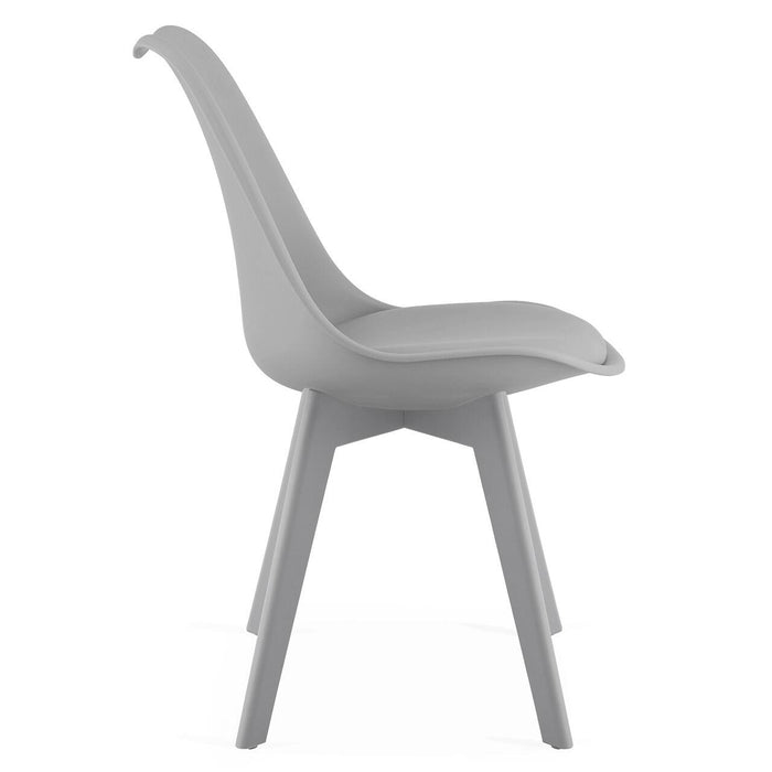 Set 4 scaune bucatarie/living, Artool, Mark, PP gri, picioare gri, 49x43x82 cm