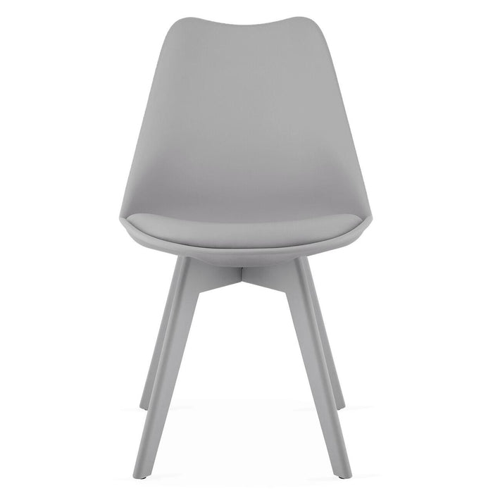Set 4 scaune bucatarie/living, Artool, Mark, PP gri, picioare gri, 49x43x82 cm
