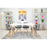 Set 4 scaune stil scandinav, Artool, Lago Velvet, catifea gri, picioare lemn natur, 47x36x73.5 cm