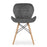 Set 4 scaune stil scandinav, Artool, Lago Velvet, catifea gri, picioare lemn natur, 47x36x73.5 cm