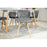 Set 4 scaune stil scandinav, Artool, Lago Velvet, catifea gri, picioare lemn natur, 47x36x73.5 cm
