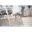 Set 4 scaune stil scandinav, Artool, Lago Velvet, catifea gri, picioare lemn natur, 47x36x73.5 cm