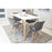 Set 4 scaune stil scandinav, Artool, Lago Velvet, catifea gri, picioare lemn natur, 47x36x73.5 cm